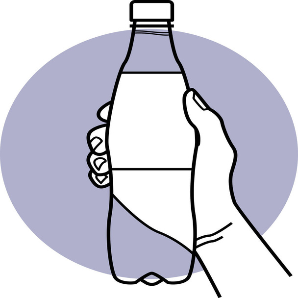 bottle plastic soda icon - Vector, Image