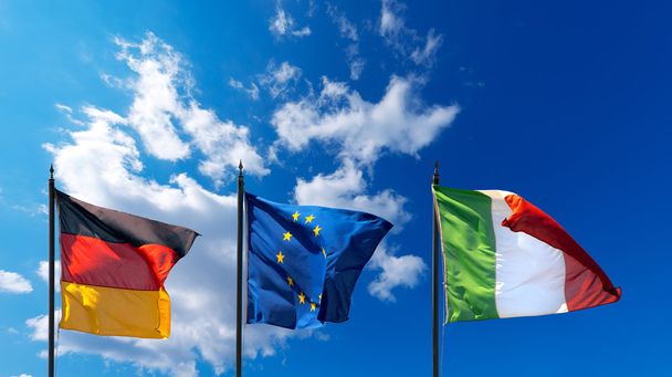 Banderas de Alemania Europa e Italia
 - Foto, imagen