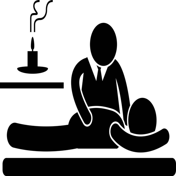 health hotel massage icon in Solid style - Διάνυσμα, εικόνα