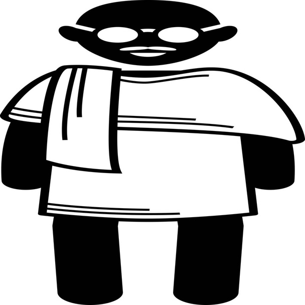 Charakter Gandhi Mahatma Gandhi-Ikone - Vektor, Bild