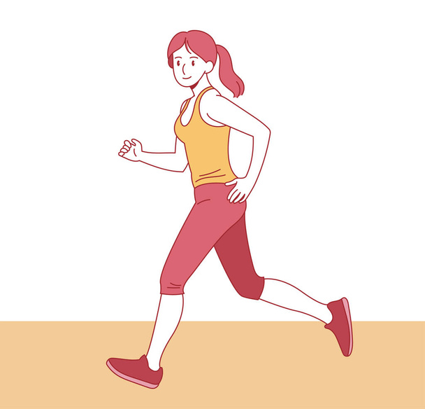 Trainer running. hand drawn style vector design illustrations. - Vector, Image