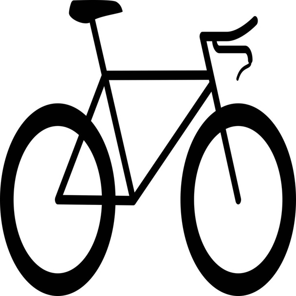 bicicleta ciclismo ícone em estilo sólido - Vetor, Imagem