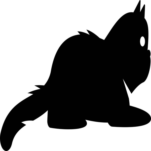 gatto vista laterale sdraiarsi icona - Vettoriali, immagini