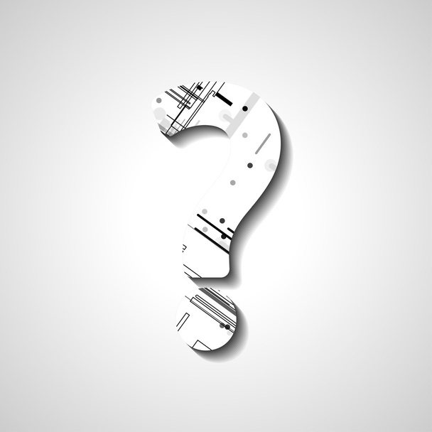 Abstract question mark - Vector, Image