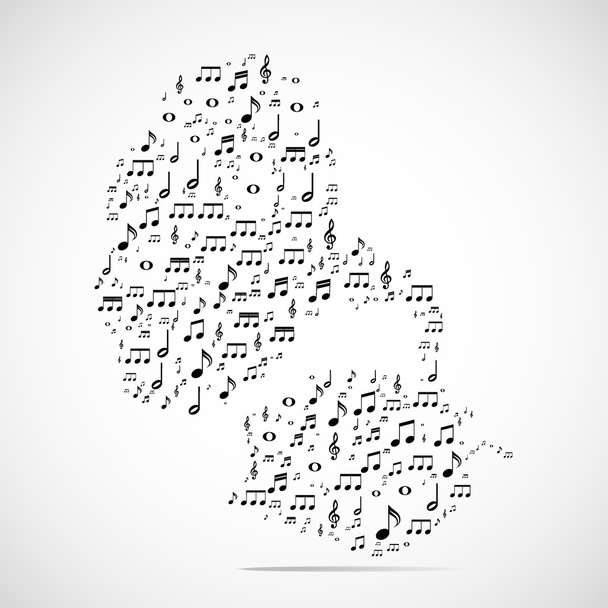 Абстрактный музыкальный фон
 - Вектор,изображение