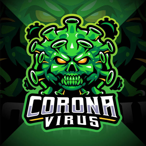 Вірус Corona esport mascot - Вектор, зображення
