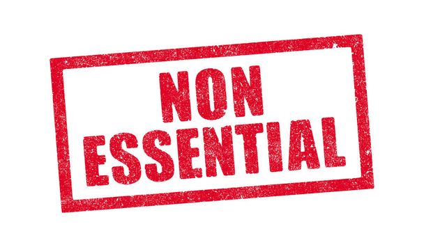 Ilustración vectorial de la palabra Non Essential en tinta roja - Vector, imagen