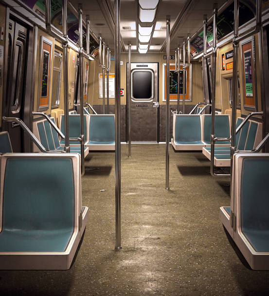 CGI Subway Train Car Carriage Interior - Fotó, kép