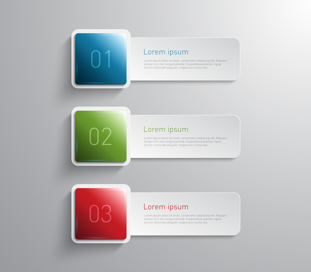 Set of paper banners with shiny plastic button - Vector, imagen