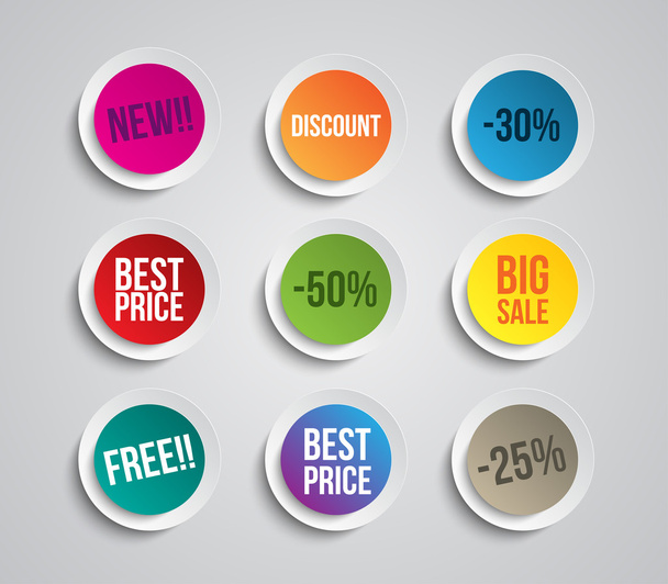 Best price, discount, big sale, free, new - Vektor, obrázek