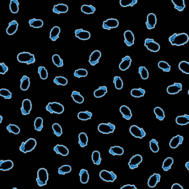 Γραμμή Χειροβομβίδα εικονίδιο απομονωμένη απρόσκοπτη μοτίβο σε μαύρο φόντο. Έκρηξη. Διάνυσμα - Διάνυσμα, εικόνα