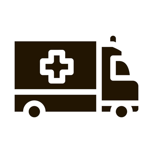 icône de voiture d'ambulance Illustration vectorielle Glyphe - Vecteur, image