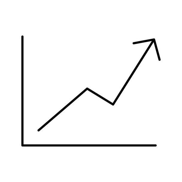 Graph Vector Icon, das leicht geändert oder bearbeitet werden kann - Vektor, Bild