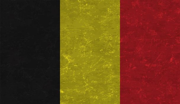 Grunge Βέλγιο σημαία υφή φόντο. Εικονογράφηση διανύσματος - Διάνυσμα, εικόνα