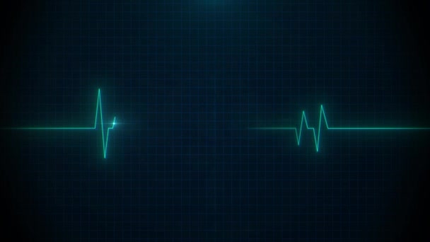 Медицинский пульс сердца бить кость собака стиль на мониторе - Кадры, видео