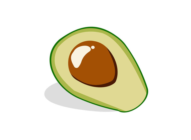 Platte icoon fruit avocado. Vector Illustratie. - Vector, afbeelding