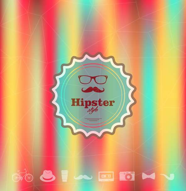 Colorful Hipster blurred background - Vector, imagen