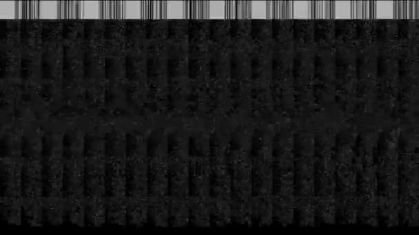 Κακό σήμα της τηλεόρασης στατικό ηλεκτρονικό θόρυβο φόντο σε 4K Animation. - Πλάνα, βίντεο