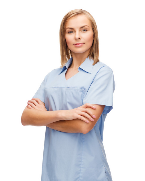 Smiling female doctor or nurse - 写真・画像