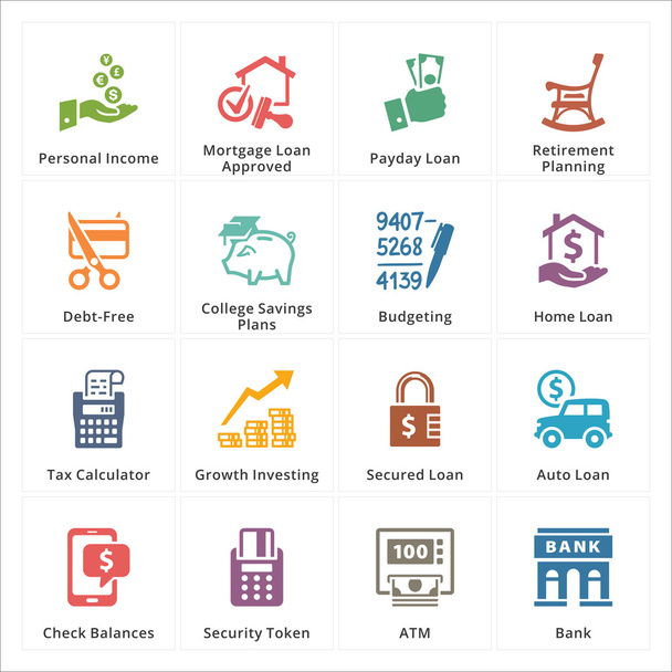 Personal & Business Finance Icons - Set 2 - Vector, Image