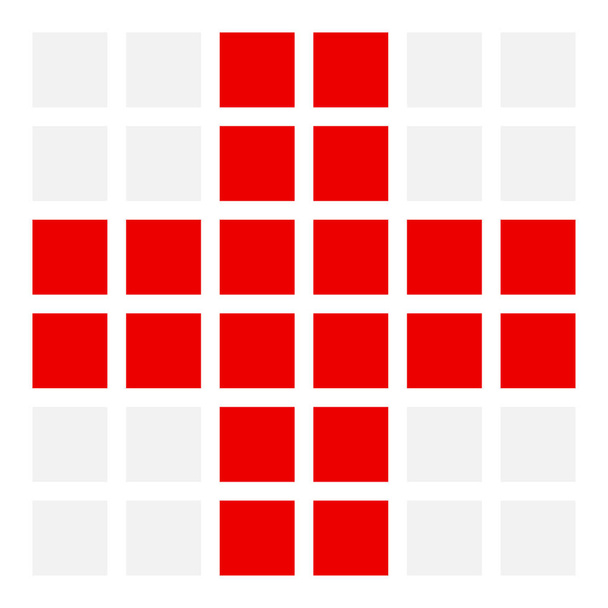 Cross symbol. Christian cross simple vector icon - Vektör, Görsel