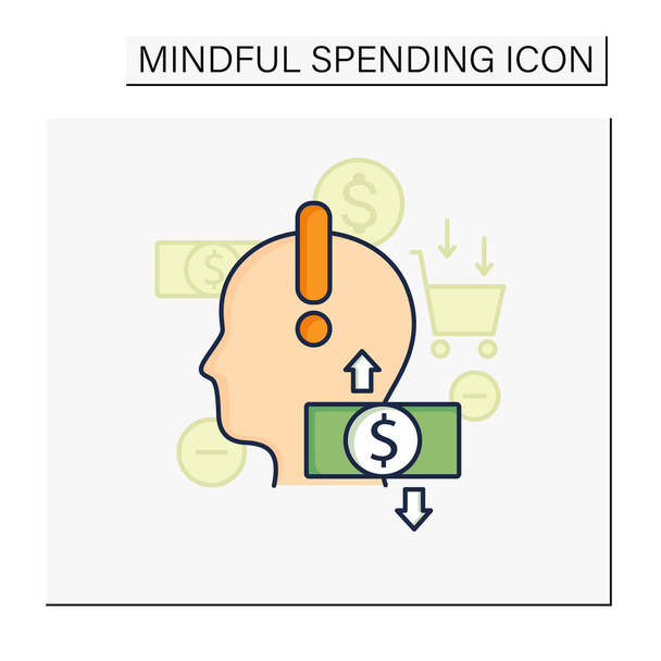Barevná ikona výdajů - Vektor, obrázek