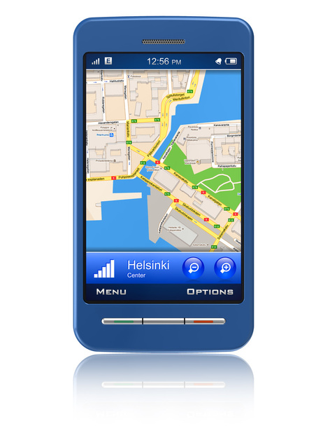 GPS navigator in touchscreen smartphone - Фото, зображення