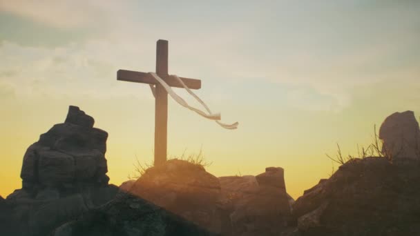 Kreuz am Grab Jesu Christi - Filmmaterial, Video