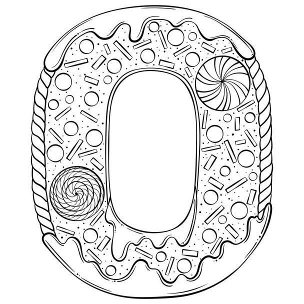 Alphabet gingerbread серійний номер 0 - Вектор, зображення
