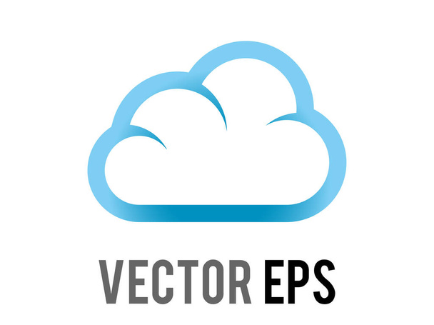 A vektor fehér bolyhos cumulus felhő, felhős, felhős nap ikon - Vektor, kép