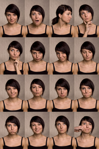 Useful facial expressions. Actor faces. - Photo, Image