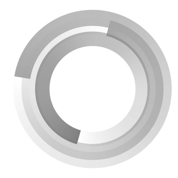 Circular, concentric element. Abstract circle vector design - Vettoriali, immagini