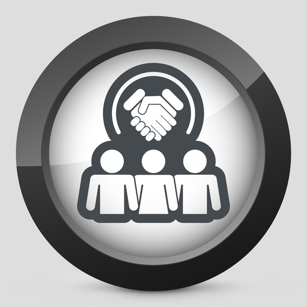 sociální dohodnuté ikona - Vektor, obrázek