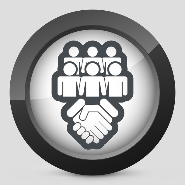 sociální dohodnuté ikona - Vektor, obrázek