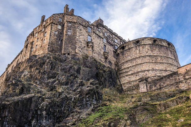 Castle in historic part of Edinburgh city, Scotland - Photo, Image