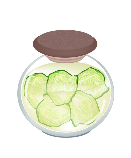 jar соління свіжі савойської капусти - Вектор, зображення