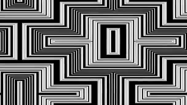 Fond de mouvement avec segments horizontaux et verticaux noirs - Séquence, vidéo