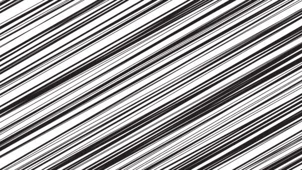 Fond de mouvement avec des lignes noires obliques - Séquence, vidéo