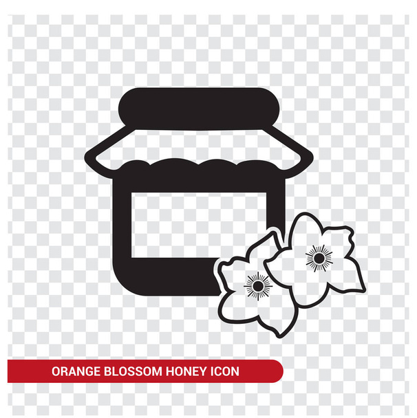 Vector image. Orange blossom honey icon. - Vector, Image