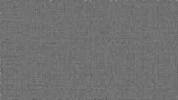 Статический телевизионный фоновый фильм серых квадратов в быстро меняющейся последовательности - Кадры, видео