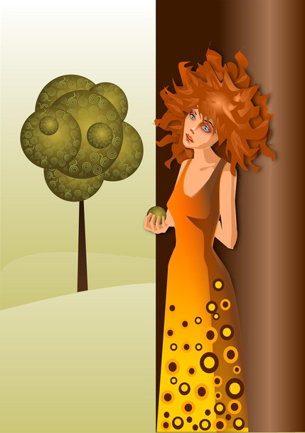 Illustration vectorielle représentant Eve d'Eden
, - Vecteur, image