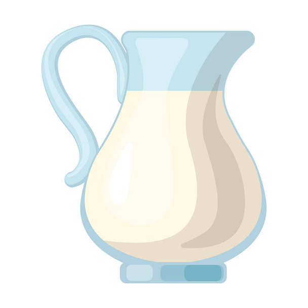 Melk vector icon.Cartoon vector pictogram geïsoleerd op witte achtergrond melk. - Vector, afbeelding
