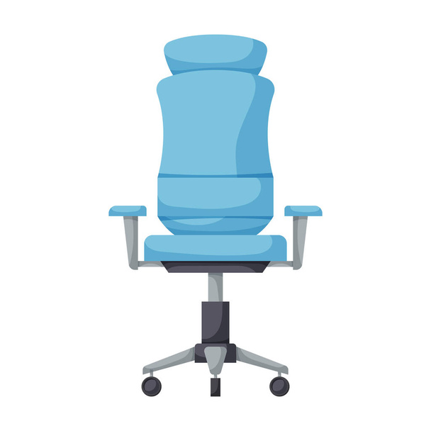 Irodai szék vektor ikon.Rajzfilm vektor ikon elszigetelt fehér háttér irodai szék. - Vektor, kép