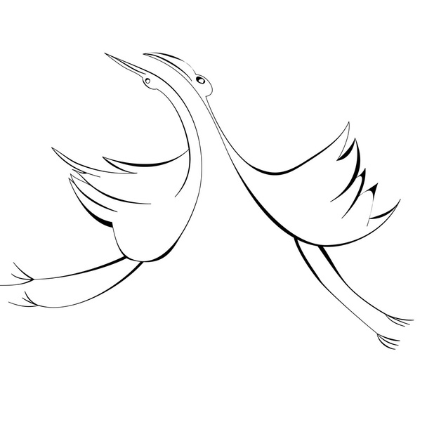 Two birds - Vektor, kép
