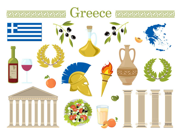 Grecia vector conjunto - Vector, imagen
