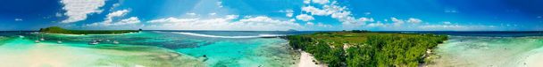 Luftaufnahme von Gabriel Island Beach, Mauritius. - Foto, Bild