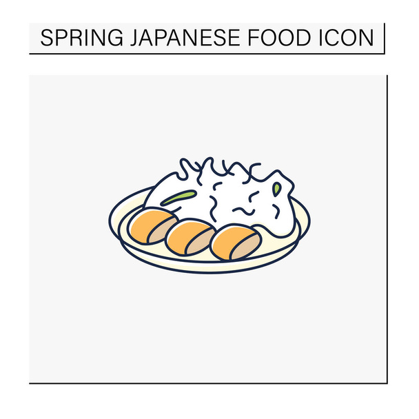 Spring cabbage color icon - Vector, Image