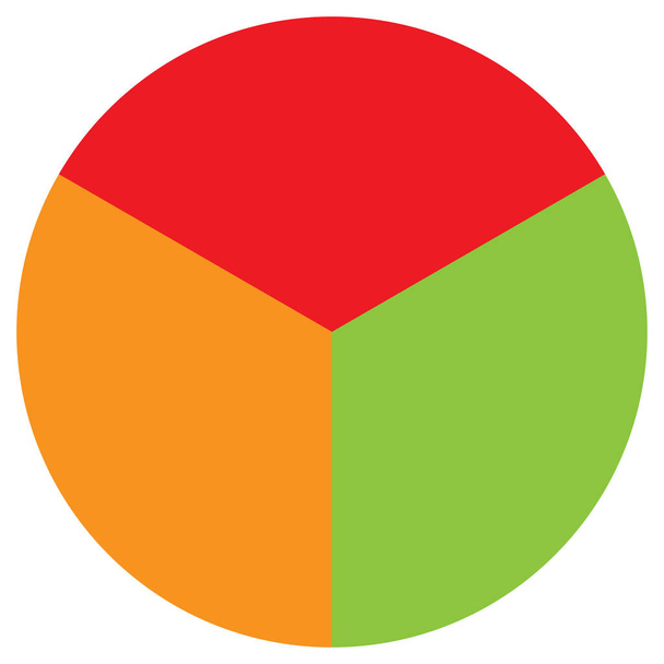 Segmented circle pie graph, pie chart infographics, presentation template design element - Vector, Image