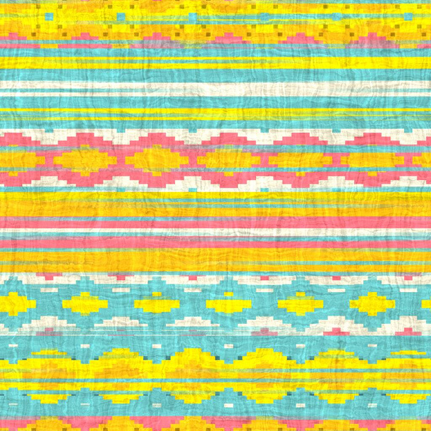 Seamless Kilim Rug Square Pixel Pattern Print - Photo, Image
