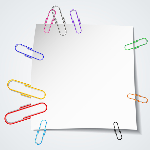 Color paper clip - Вектор,изображение